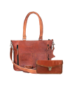 Womens Tote Handbag With Wallet Genuine Leather Rustic Crossbody Shoulder Purse Satchel Bag
